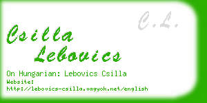 csilla lebovics business card